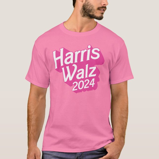 Camiseta Harris Walz 2024 Pink (Anverso)