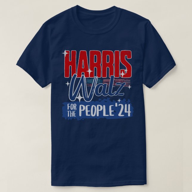 Camiseta Harris Walz 2024 por el demócrata electoral popula (Diseño del anverso)