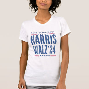 Camiseta Harris Walz 2024 Salvar la democracia