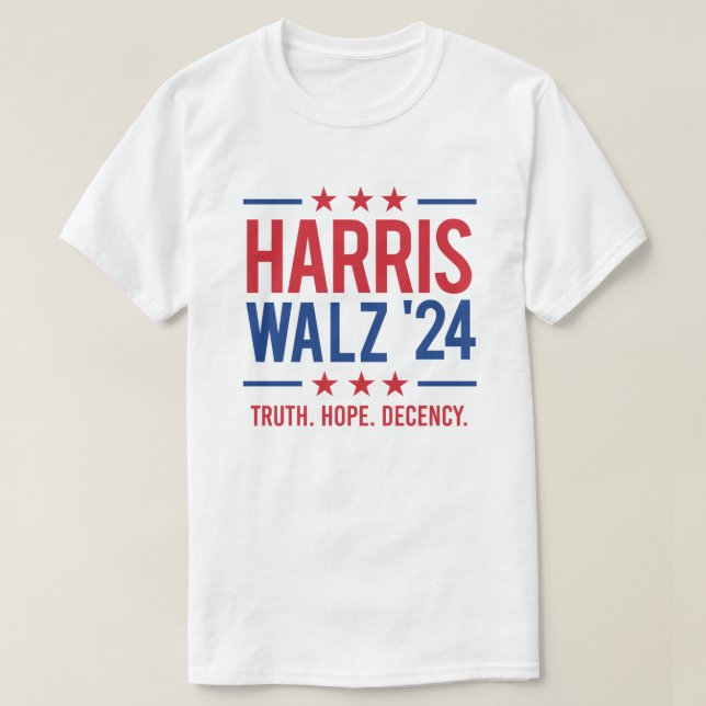 Camiseta Harris Walz '24 - Decencia de la Verdad Esperanza (Diseño del anverso)