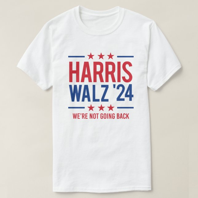 Camiseta Harris Walz '24 - No vamos a volver (Diseño del anverso)