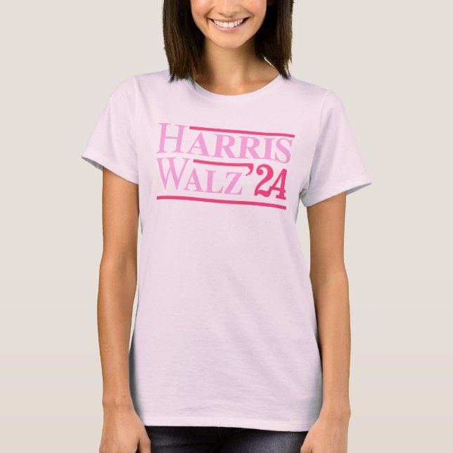Camiseta Harris Walz '24 Pink (Anverso)