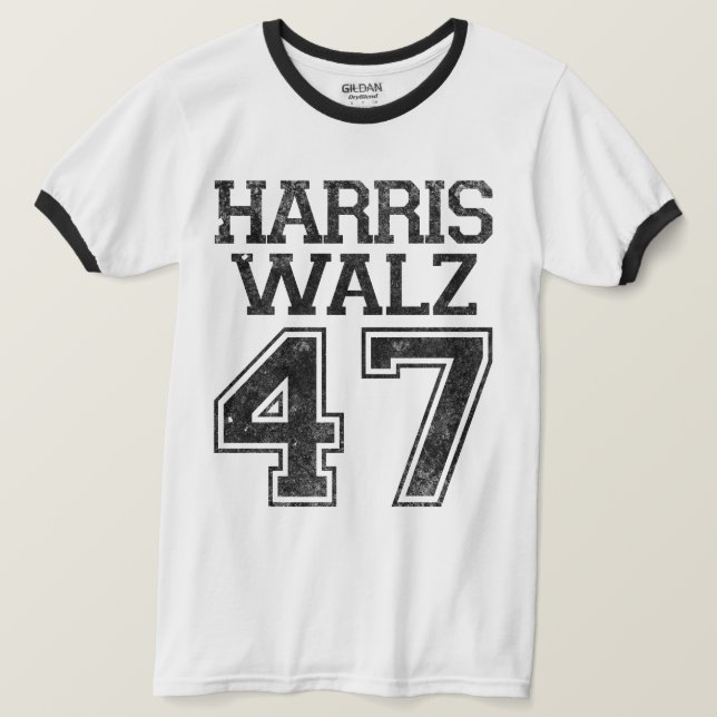 Camiseta Harris Walz 47th President Vintage (Anverso del diseño)