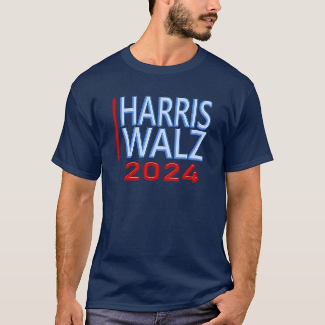 Camiseta Harris Walz, elecciones presidenciales de 2024 a o (Anverso)