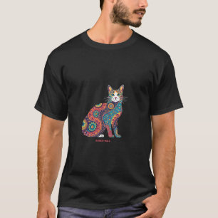 Camiseta HARRIS WALZ Gato psicodélico Mandala T Shirt