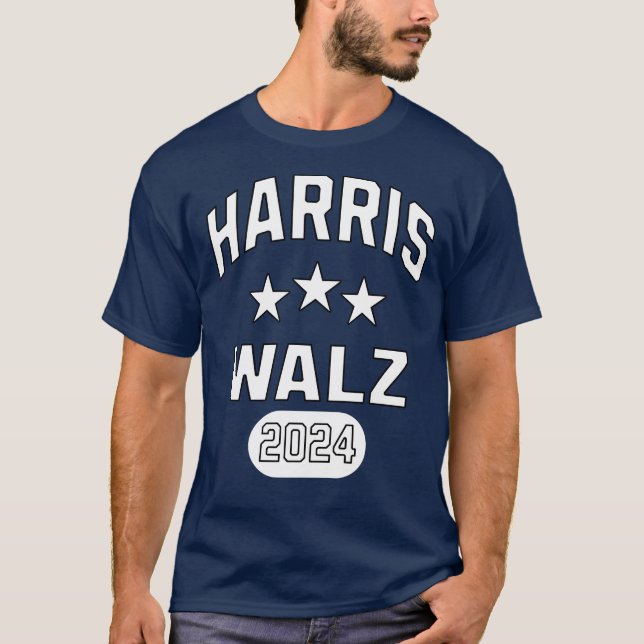 Camiseta Harris Walz Patriotic College Style Preppy (Anverso)