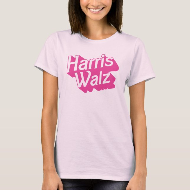 Camiseta Harris Walz Pink (Anverso)