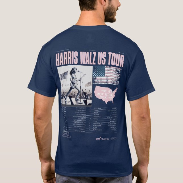 Camiseta Harris Walz US Tour Kamala gana la inauguración (Reverso)