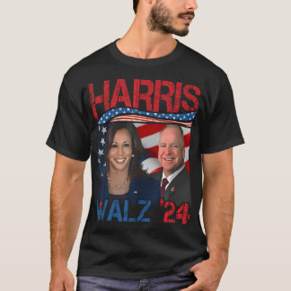 Camiseta Harris Walz Waltz 2024 Retro Vintage Distressed De