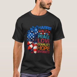 Camiseta Harris Wheimer 2024 Peace Love Equality Hope Diver