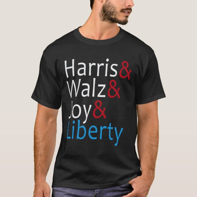 Camiseta Harris Wheimer Joy Liberty Vote Kamala Harris Pres (Anverso)