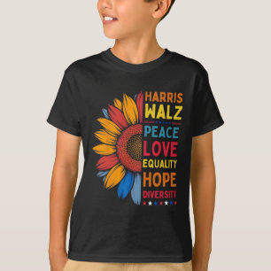 Camiseta Harris Wheimer Paz Amor Igualdad Esperanza Diversi