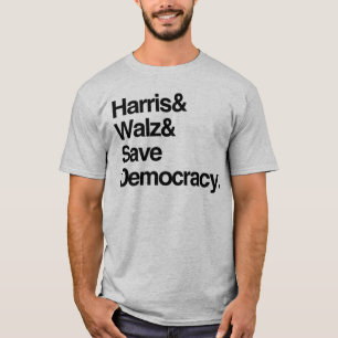 Camiseta Harris y Walz y salvar la democracia