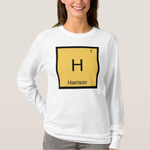 Camiseta Harrison Nombre Elemento Químico Tabla Periódica