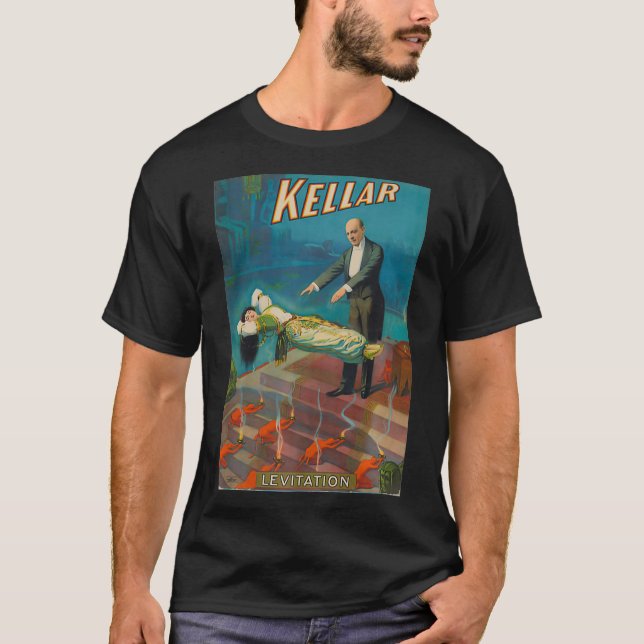 Camiseta Harry Kellar Levitation Magic Trick Premium (Anverso)
