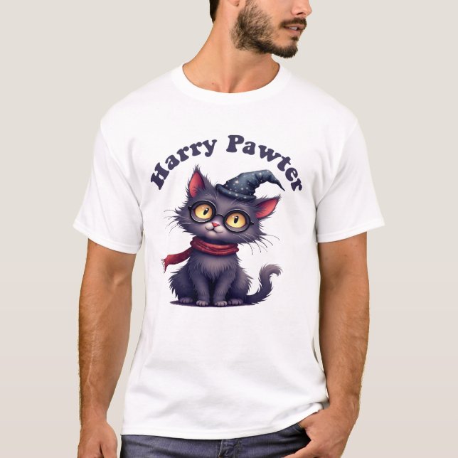 Camiseta Harry Pawter Magic Cat T-Shirt - Gato de asistente (Anverso)
