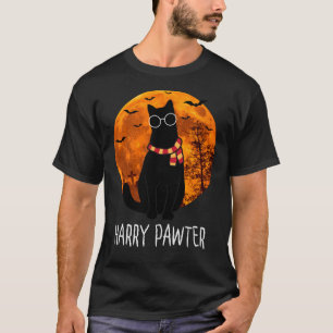 Camiseta Harry Pawter Witch Black Cat Halloween película di