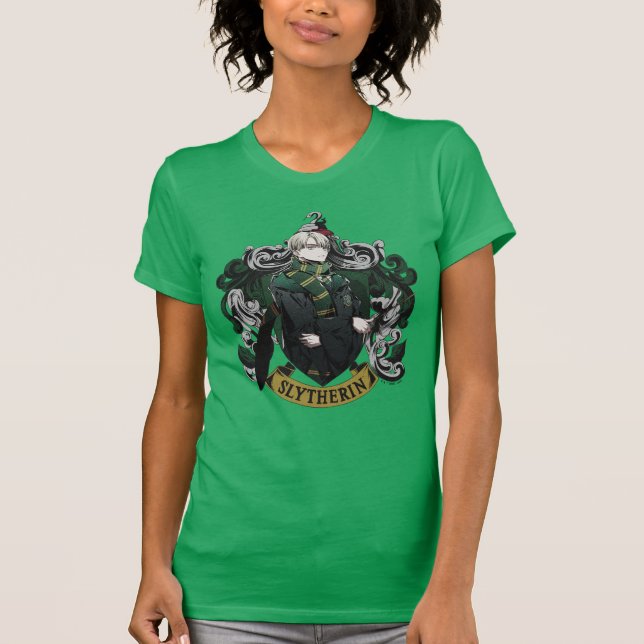 Camiseta HARRY POTTER™ | Anime Draco Malfoy House Escudo (Anverso)