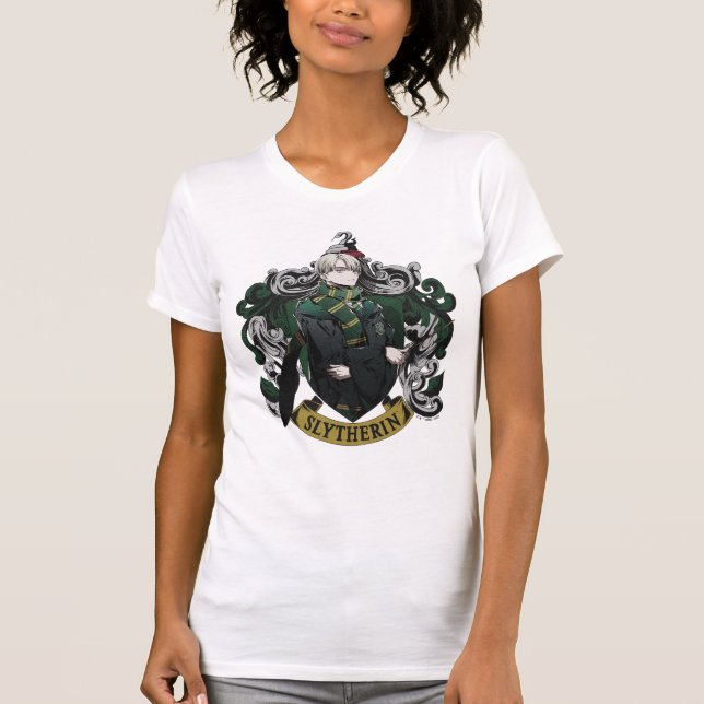 Camiseta HARRY POTTER™ | Anime Draco Malfoy House Escudo (Anverso)