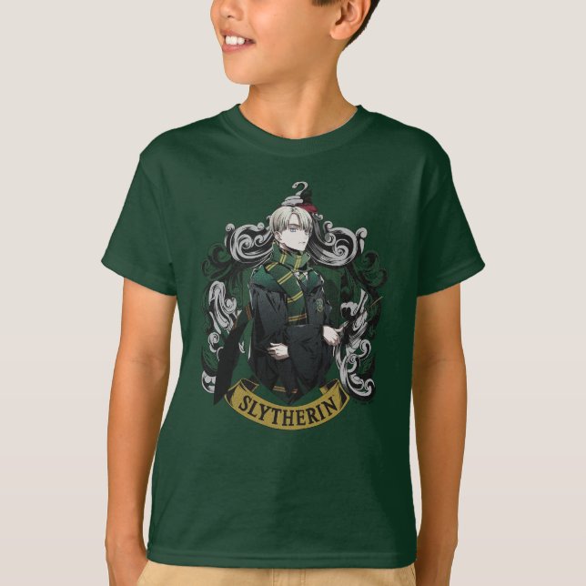 Camiseta HARRY POTTER™ | Anime Escudo de la Casa Malfoy (Anverso)