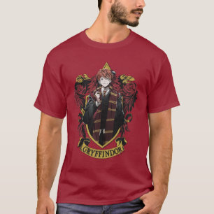Camiseta HARRY POTTER™   Anime Ron Weasley House Escudo