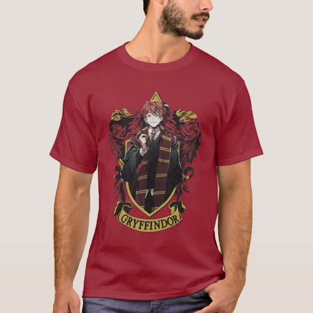 Camiseta HARRY POTTER™ | Anime Ron Weasley House Escudo (Anverso)