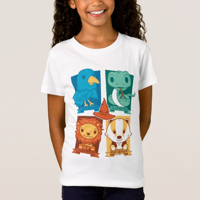 CAMISETA HARRY POTTER™ | CASAS DE HOGWARTS™ DE DIBUJOS ANIM (Anverso)