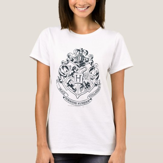 Camiseta Harry Potter| Coplín Hogwares - Blanco y negro ...