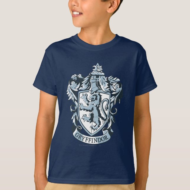 Camiseta Harry Potter | Escudo de Gryffindor Azul (Anverso)