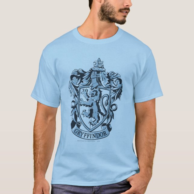 Camiseta Harry Potter | Escudo de Gryffindor Azul (Anverso)