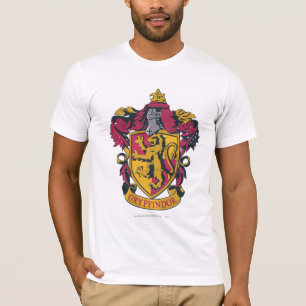 Camiseta Harry Potter   Escudo de Gryffindor Dorado y Rojo