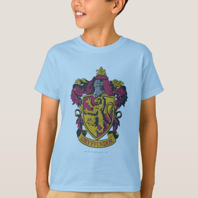 Camiseta Harry Potter | Escudo de Gryffindor Dorado y Rojo (Anverso)