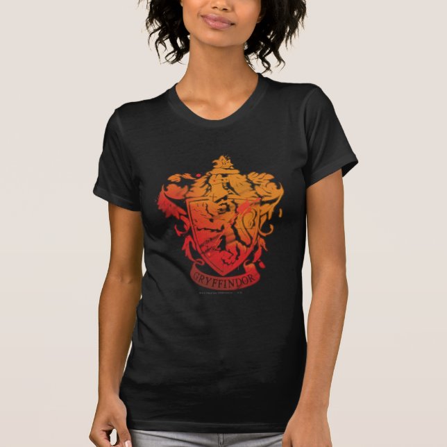 Camiseta Harry Potter | Escudo de Gryffindor - Salpicado (Anverso)