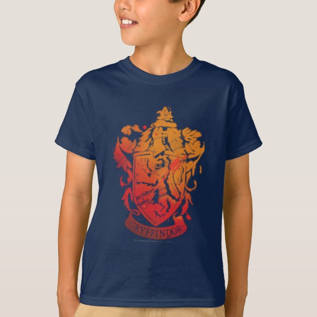 Camiseta Harry Potter | Escudo de Gryffindor - Salpicado (Anverso)