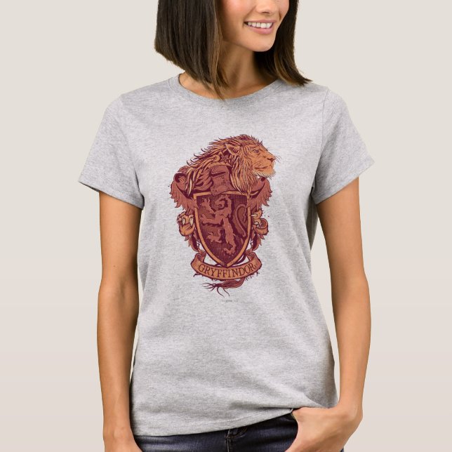 Camiseta Harry Potter| Escudo de león Gryffindor (Anverso)