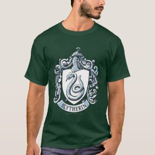 Camiseta Harry Potter   Escudo de Slytherin - Azul Hielo