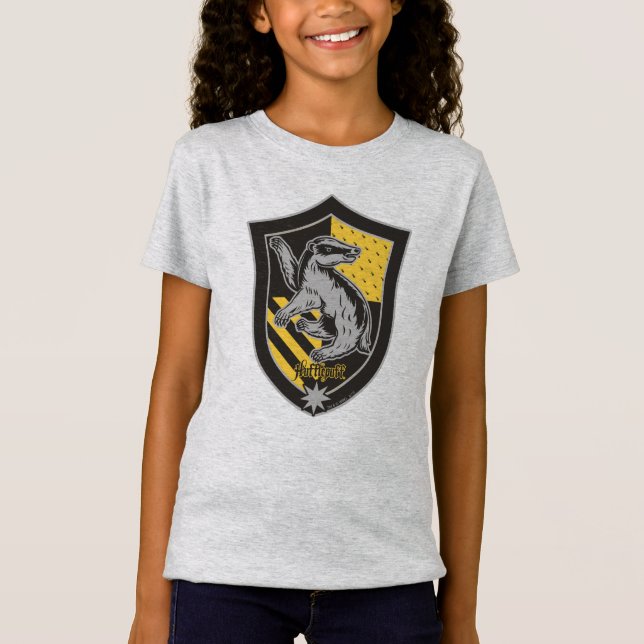 Camiseta Harry Potter| Escudo del Orgullo de la Casa Huffle (Anverso)