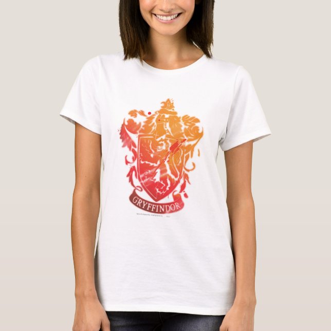 Camiseta Harry Potter | Escudo Gryffindor - salpicado (Anverso)