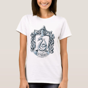 Camiseta Harry Potter Escudo Slytherin - Azul helado