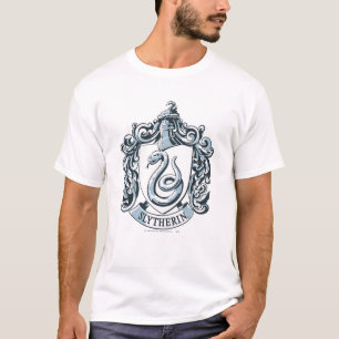 Camiseta Harry Potter   Escudo Slytherin - Azul helado