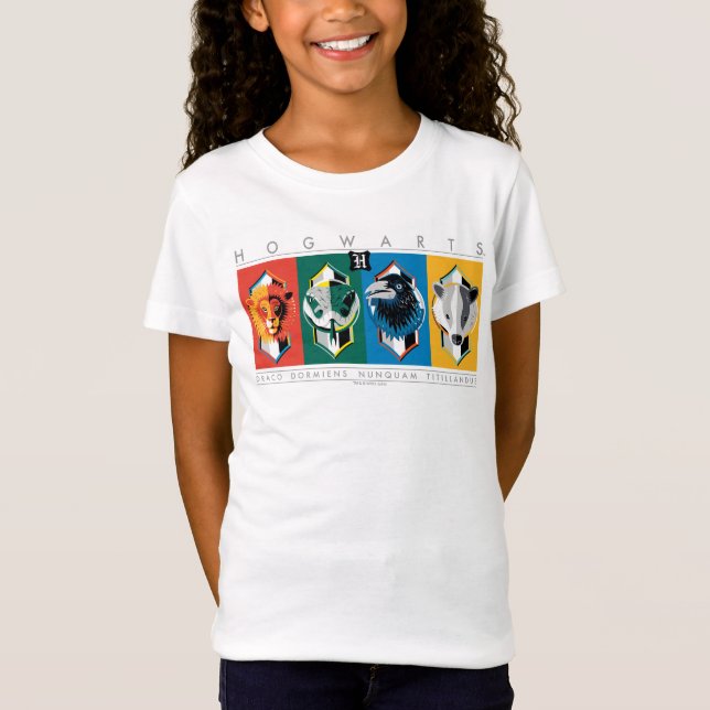 Camiseta Harry Potter | Escudos de las Casas de HOGWARTS™ (Anverso)