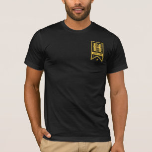 Camiseta Harry Potter   Estandarte Monograma de Hufflepuff