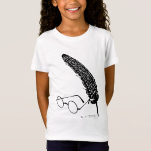 Camiseta Harry Potter   Gafas y Pluma