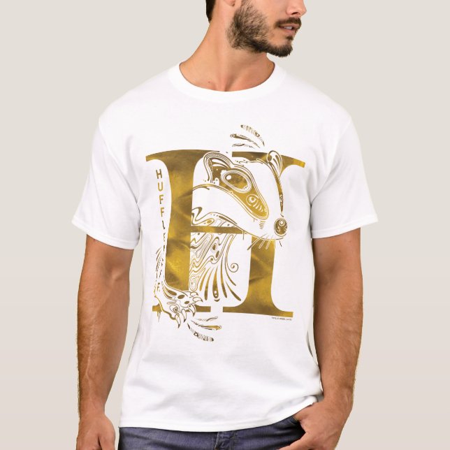 Camiseta Harry Potter | Gráfico Aguamenti HUFFLEPUFF™ (Anverso)