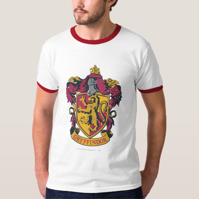 Camiseta Harry Potter| Gryffindor Escudo Gold y Red (Anverso)