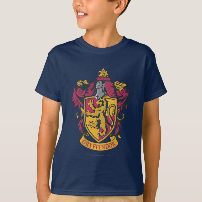 Camiseta Harry Potter| Gryffindor Escudo Gold y Red (Anverso)
