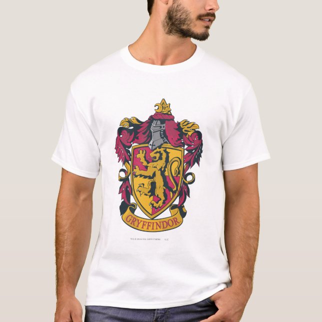 Camiseta Harry Potter| Gryffindor Escudo Gold y Red (Anverso)