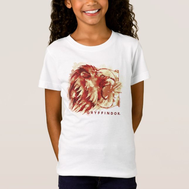 Camiseta Harry Potter | GRYFFINDOR™ León Acuarela (Anverso)