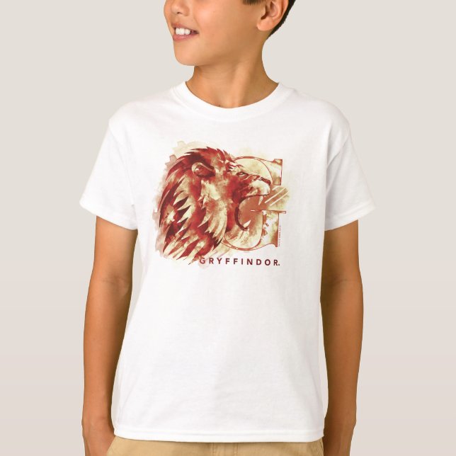 Camiseta Harry Potter | GRYFFINDOR™ León Acuarela (Anverso)