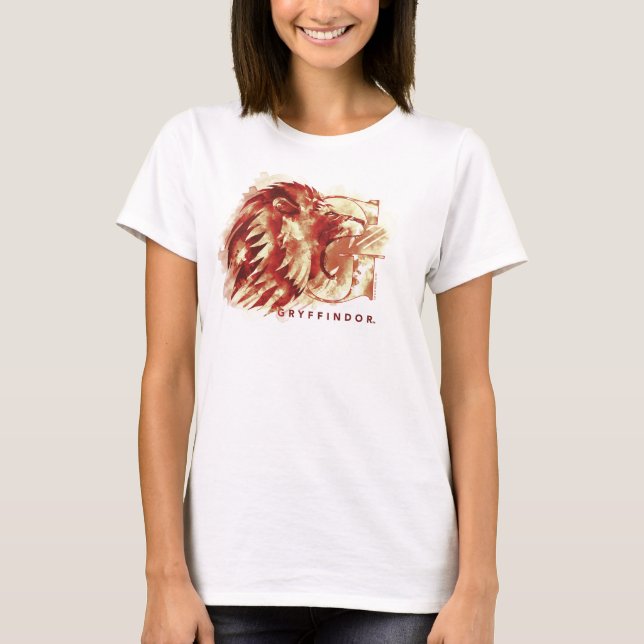 Camiseta Harry Potter | GRYFFINDOR™ León Acuarela (Anverso)
